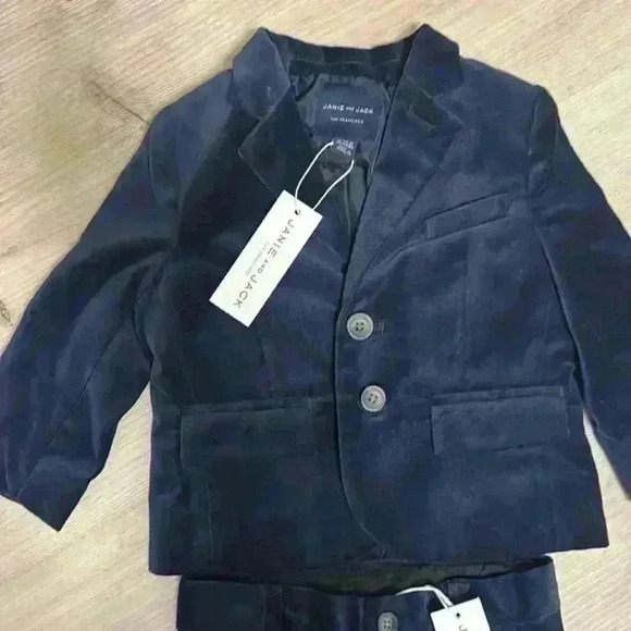The velvet party suit and pants Janie and Jack size 12-18m NWT - Picture 5 of 9